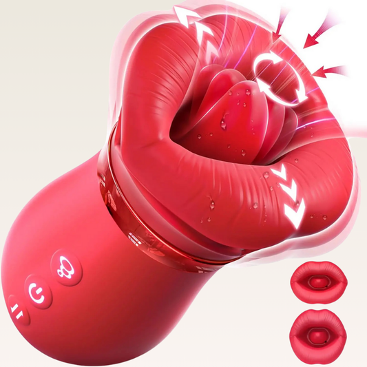Super Boquinha 4 em 1- Vibrador/ Sugador/ língua/ Boca