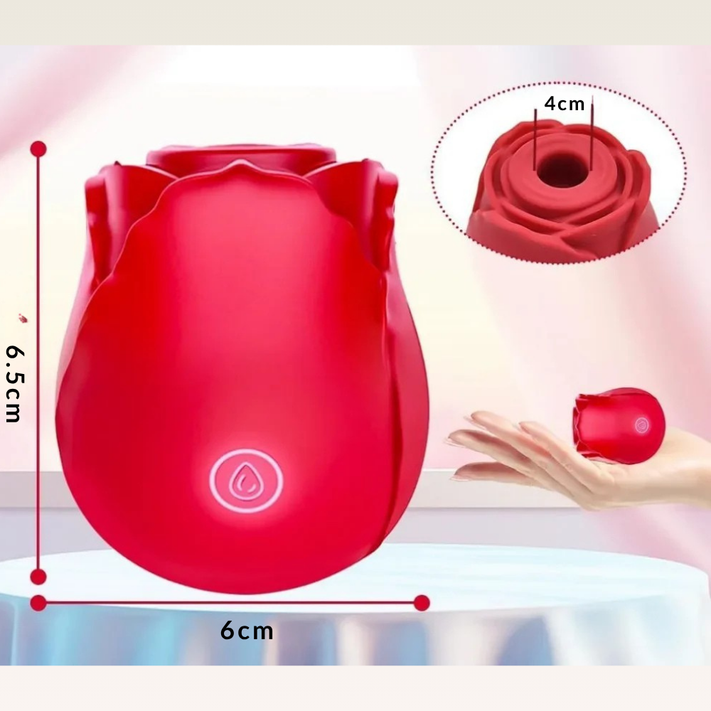 Vibrador Sugador em Formato de Rosa - Prazer em TI