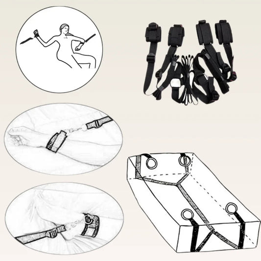 Algemas de cama para mãos e tornozelos - Prazer em TI