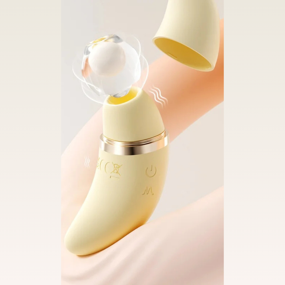 Sugador Banana com app em Silicone, Discreto - Prazer em TI