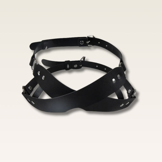 Máscara Sexy Feminina em Couro PU Ajustável - Prazer em TI