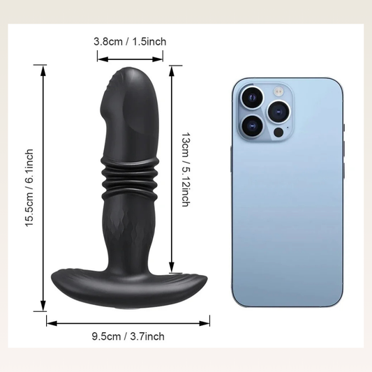 Vibrador Anal com Movimento de Impulsão e Controle via APP - Prazer em TI