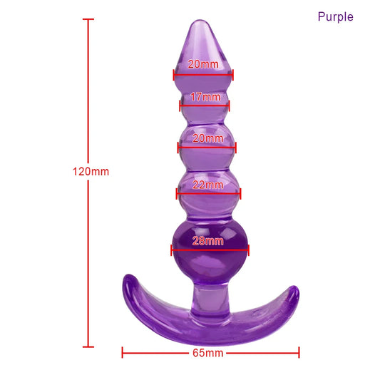 Bolinha/Dildo Anal de Silicone com Plug - Prazer em TI
