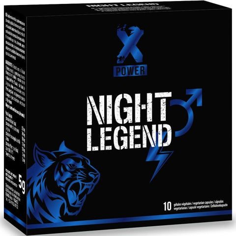 XPOWER - NIGHT LEGEND - ESTIMULANTE DE ACCIÓN RÁPIDA PARA EREÇÃO Y DESEMPEÑO - 10 CÁPSULAS