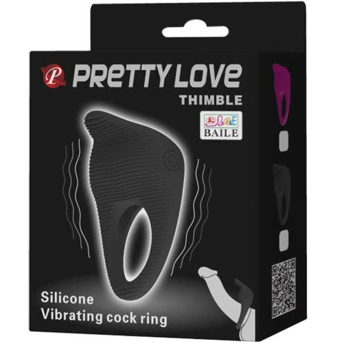 Anel Vibratório Thimble Preto