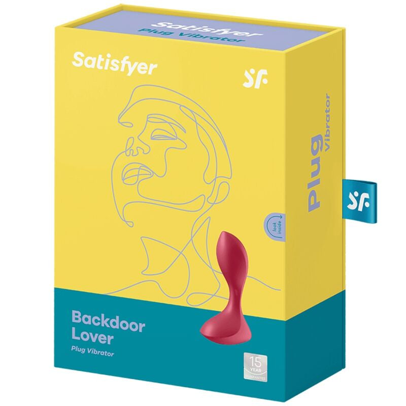 Backdoor Lover Plug Anal Vibratório com 12 Modos (Vermelho, Recarregável)