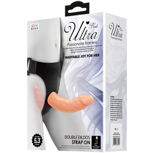 Dildo Duplo com Arnês Ajustável • Estimulação para Dois