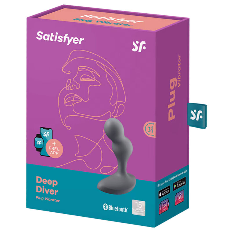 SATISFYER – Plug Anal Vibratório Deep Diver com Controlo via App Connect