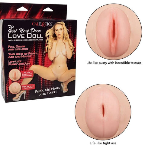 CalExotics – Aufblasbare Sex-Puppe „Next Door“ mit 3 Öffnungen und flexiblem Körper