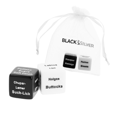 Black & Silver – Würfel für Paare ES/EN – Bild 2