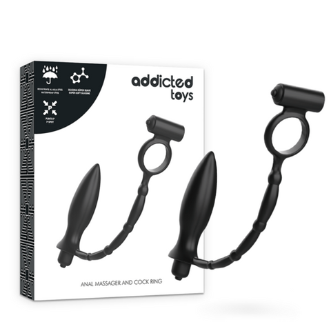 Addicted Toys — Plug Anal com Anel Peniano Vibratório — imagem principal