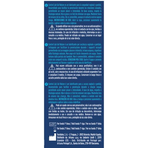 Control Lubrificante Íntimo à Base de Água – Natural 75 ml