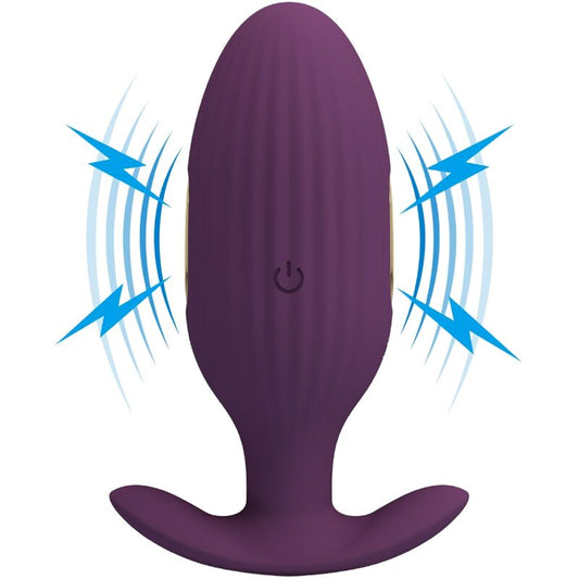 Pretty Love – Jefferson Plug Anal Vibratório + Choque Elétrico com Controlo por Aplicação (Roxo)
