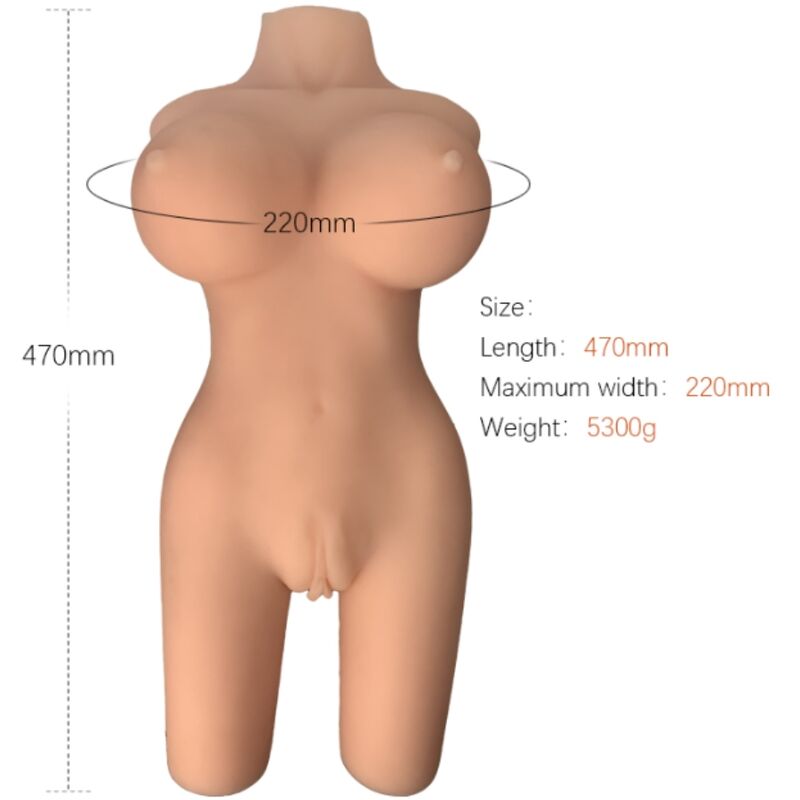 Modelo de Torso Feminino Realista em TPE Premium
