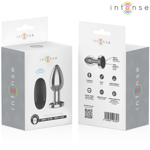 INTENSE Plug Anal Vibratório em Alumínio com Controlo Remoto – 10 Vibrações