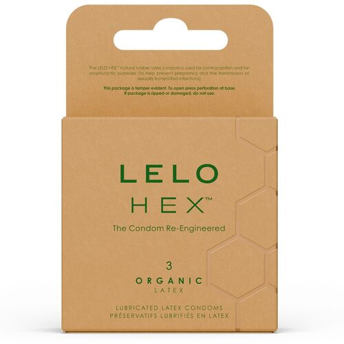 LELO — Preservativos Orgânicos HEX 3 Unidades