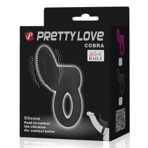Pretty Love — Cobra Anel Vibrador Preto