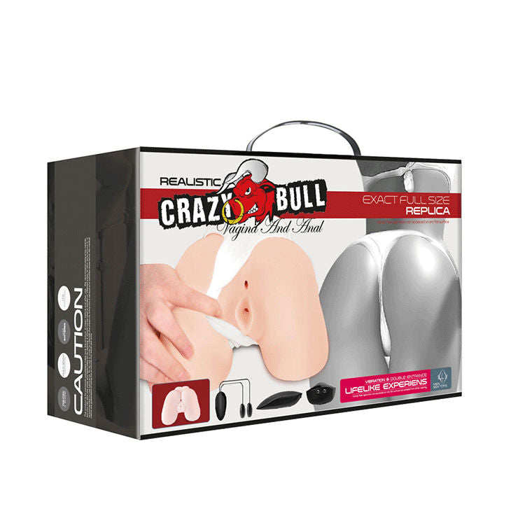 Crazy Bull — Masturbador Realista Vagina e Ânus com Vibração Integrada