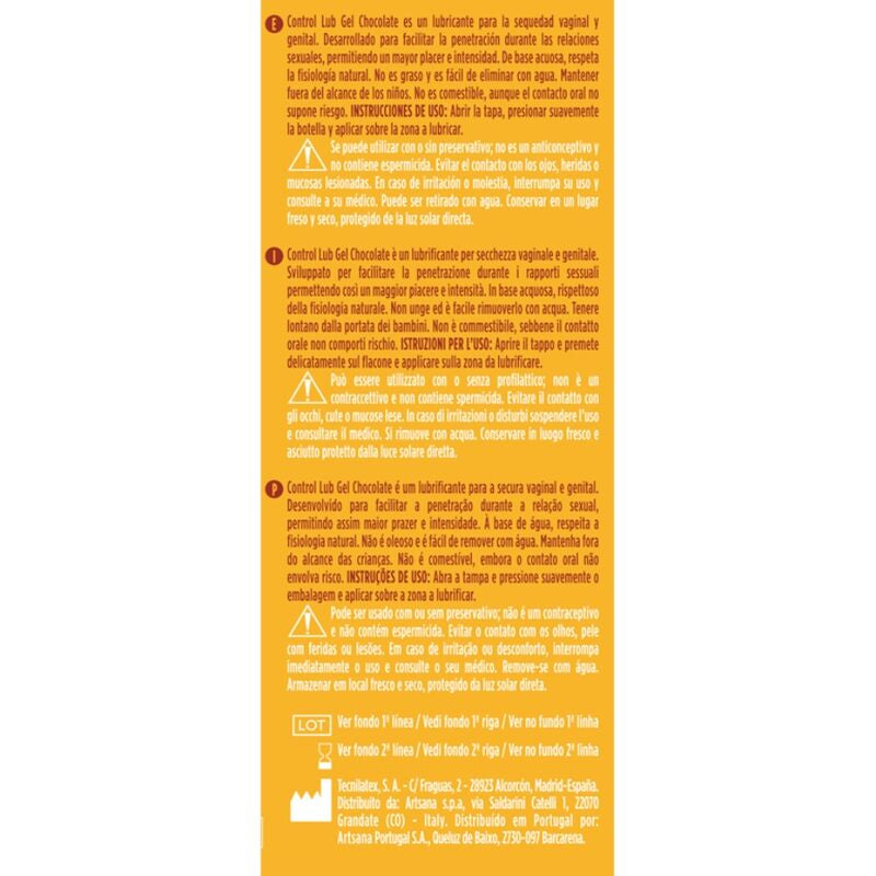 Lubrificante intimo al cioccolato — A base d'acqua 75 ml