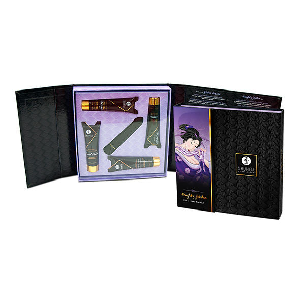 Shunga Naughty Geisha — Kit erotico completo con stimolanti e vibrazione