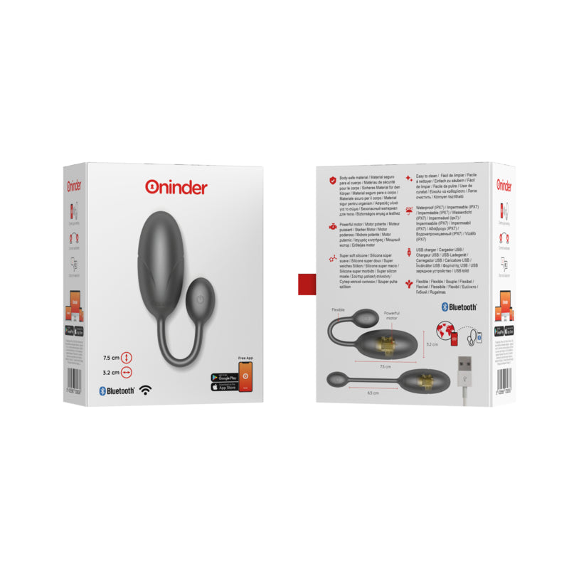 Tokyo — Vibrating Egg with Application, Black — Oninder