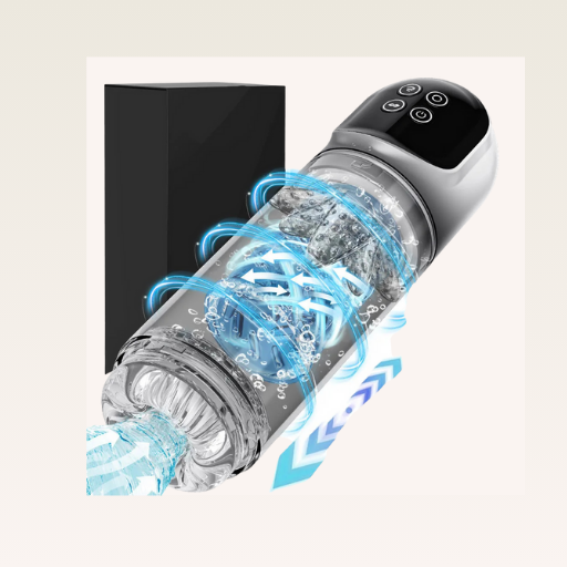 Masturbador Masculino Automático 2 em 1 Sucção, Rotação e Bomba