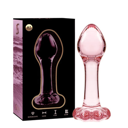 Modelo 2 — Vidrio rosa, 11 cm — Serie Nebula de Ibiza