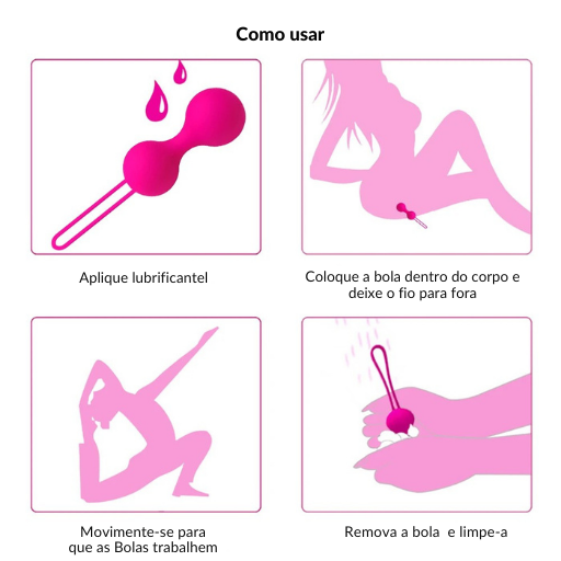 Bolas Vaginais Kegel em Silicone Médico