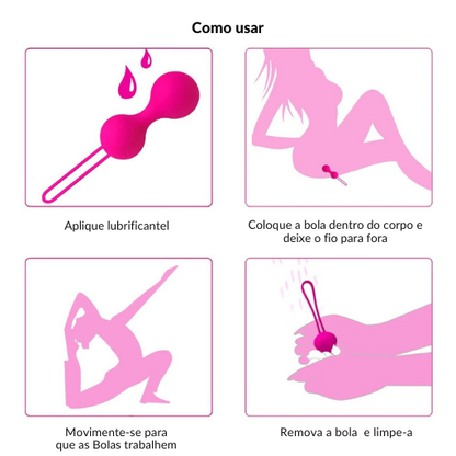Bolas Vaginais Kegel em Silicone Médico