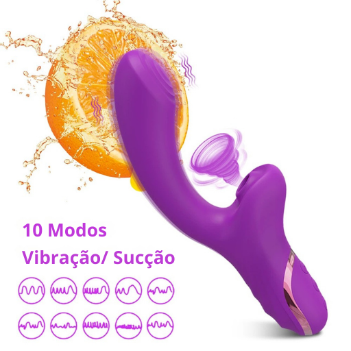 Vibrador G-Spot com Sugador de Clitóris