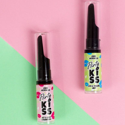 Flirty Kiss — Géis de Morango e Menta, 2 × 8 g — SecretPlay