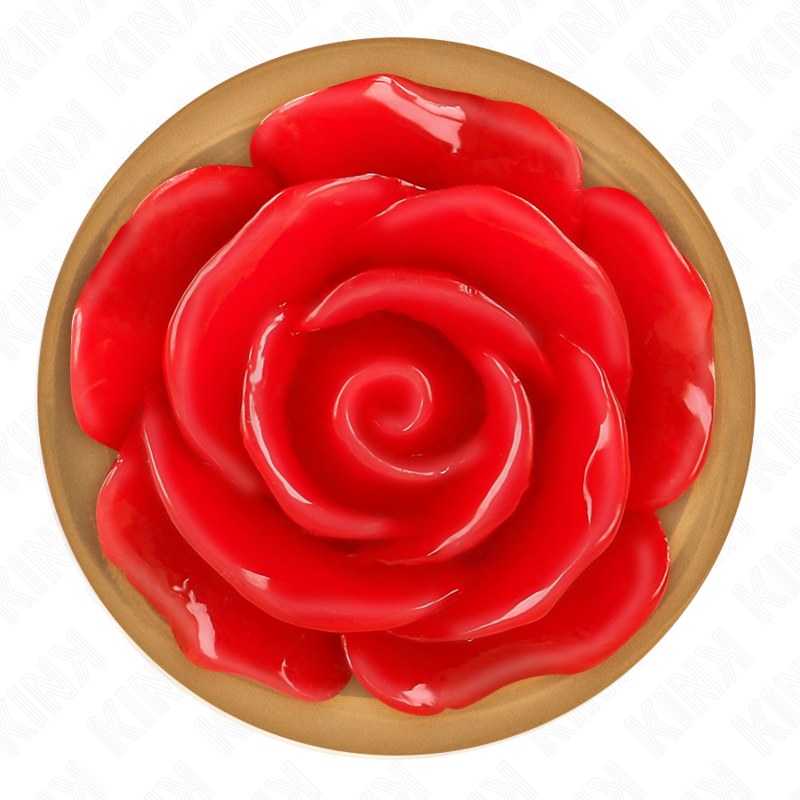 KINK - PLUG ANAL DE ORO ROSA CON ROSA ROJA S