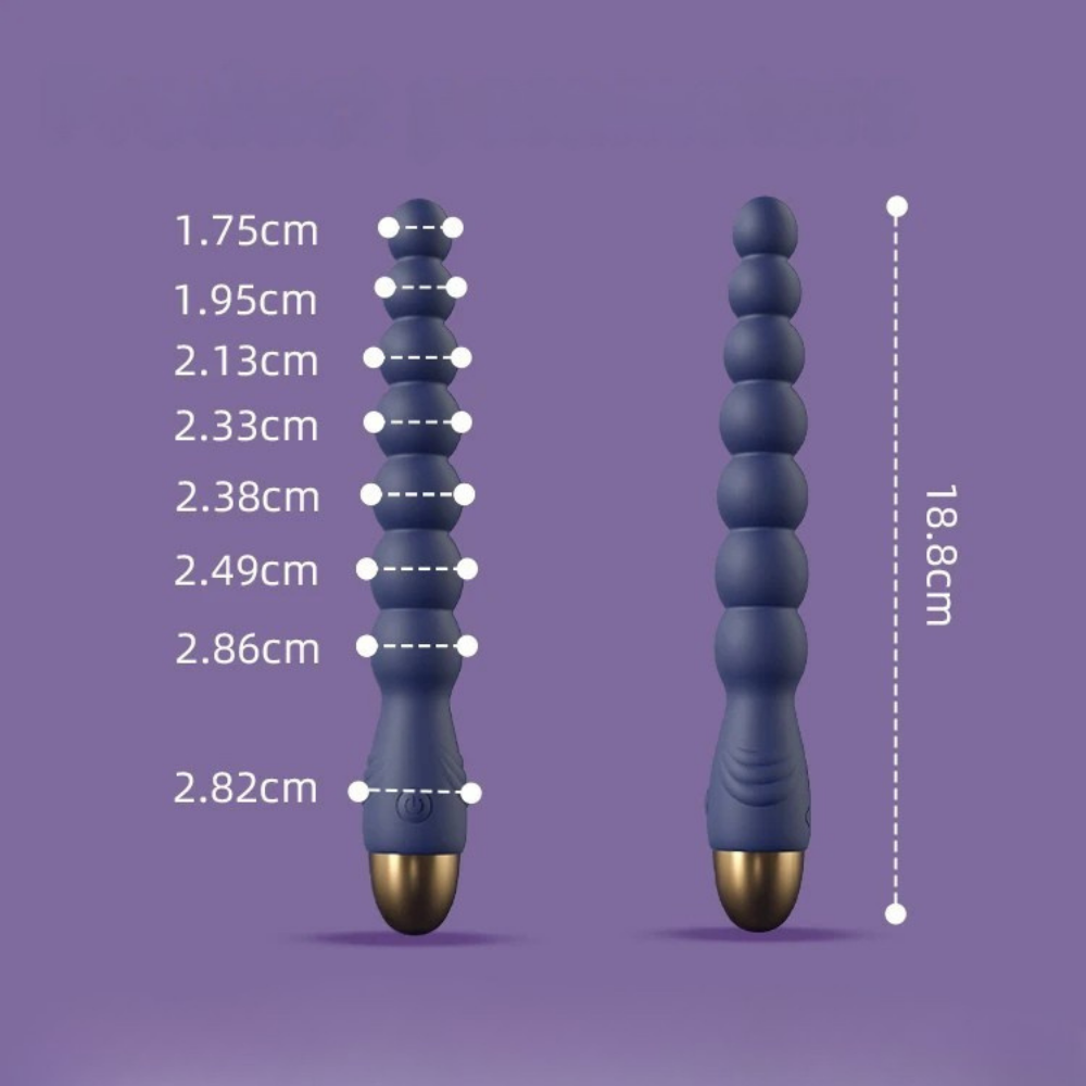 Plug Anal Vibrador 10 Velocidades com Esferas