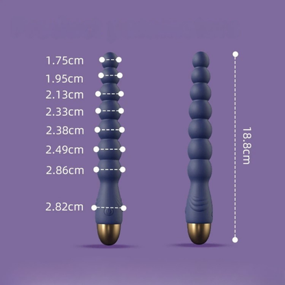 Plug Anal Vibrador 10 Velocidades com Esferas