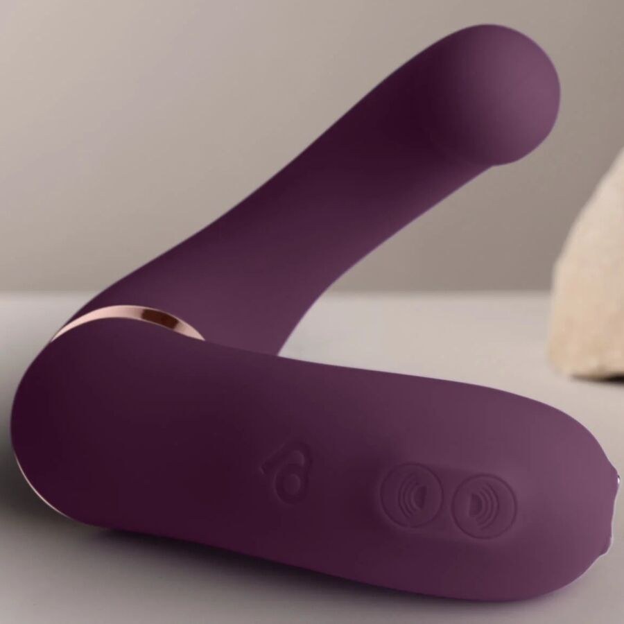 ROCKS-OFF - VIBRADOR DUAL ESTIMULADOR GÉMINIS DEL CLÍTORIS PUNTO G MORADO