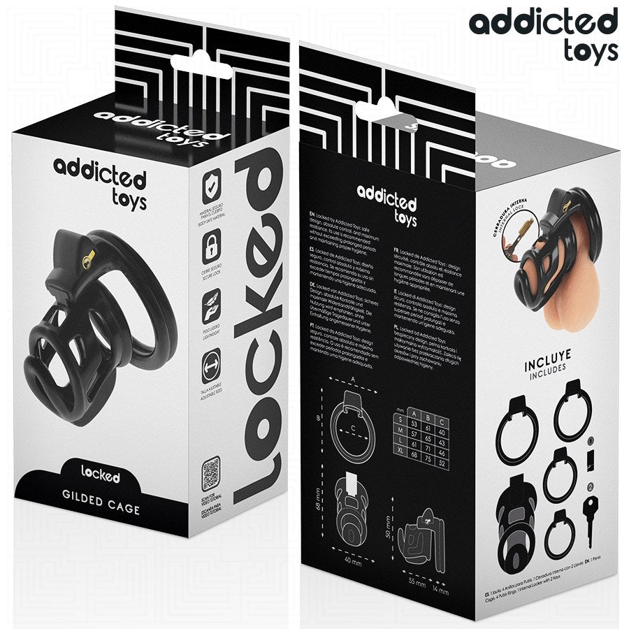 ADDICTED TOYS LOCKED-GILDEN CAGE CAGE FOR PENIS 8,5 CM
