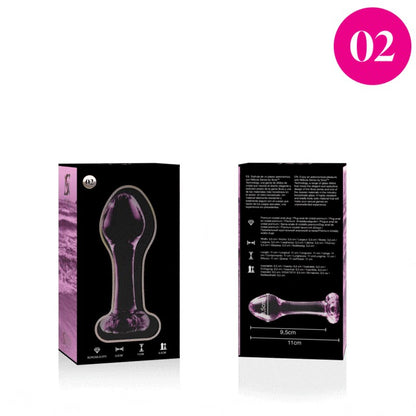 Modelo 2 — Vidrio rosa, 11 cm — Serie Nebula de Ibiza