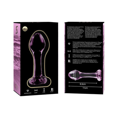 Modelo 2 — Vidrio rosa, 11 cm — Serie Nebula de Ibiza
