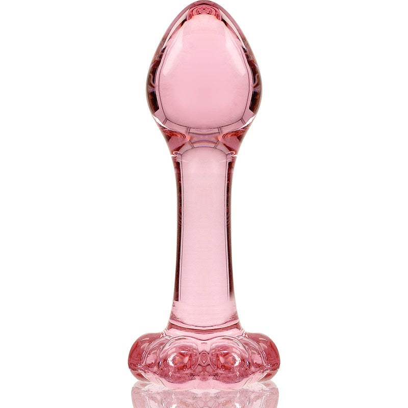 Modelo 2 — Vidrio rosa, 11 cm — Serie Nebula de Ibiza