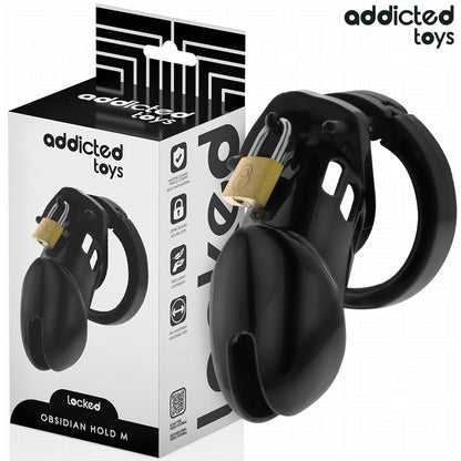 Locked Obsidian — Keuschheitskäfig Größe M — Addicted Toys