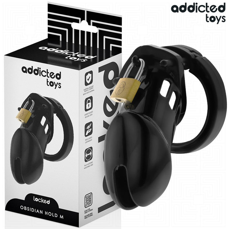ADDICTED TOYS LOCKED - OBSIDIAN PENISKÄFIG GRÖSSE M