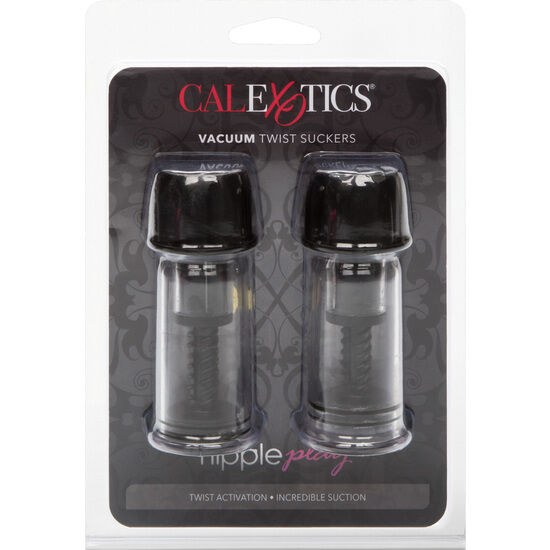 CALEXOTICS - VENTOSA DE SUCÇÃO DE MAMILOS VACCUM TWIST PRETA