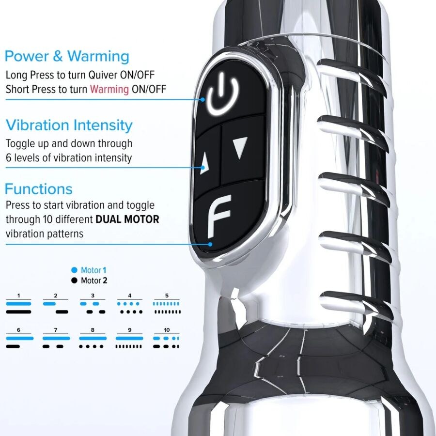 FLESHLIGHT - QUIVER MASTURBADOR VAGINAL VIBRATÓRIO RECARREGÁVEL