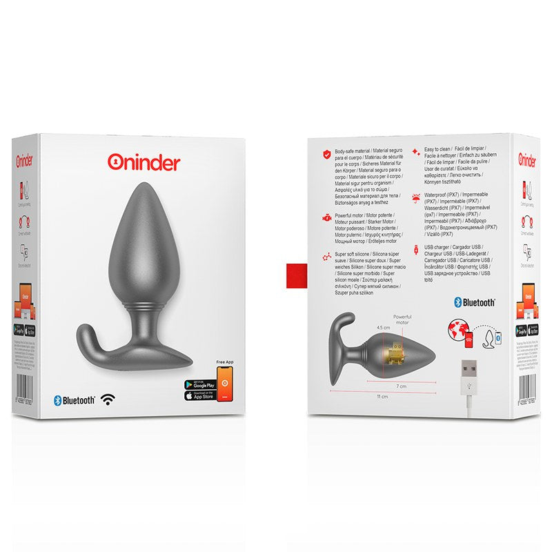 ONINDER - RÍO VIBRANTE ANAL PLUG NEGRA - APLICACIÓN GRATUITA