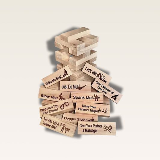 Jogo estilo Jenga erótico - Prazer em TI