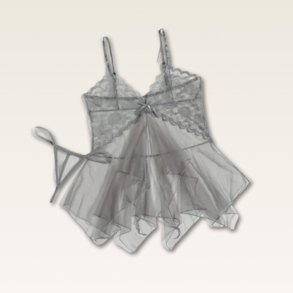 Vestido e calcinha em Tule com Renda - Prazer em TI