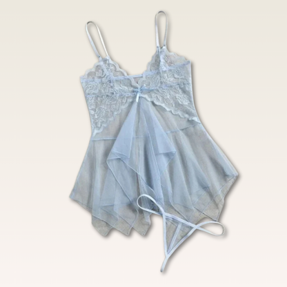 Vestido e calcinha em Tule com Renda - Prazer em TI