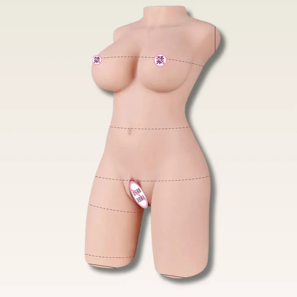 Boneca Sexual de Silicone, Meio Corpo Realista - Prazer em TI