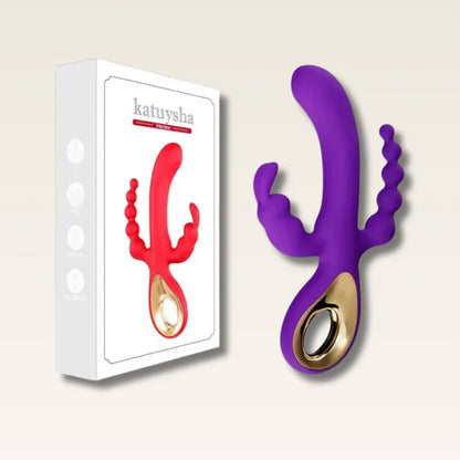 Vibrador Coelho 3 em 1 – Estimulador de Ponto G, Clitóris e Plug Anal - Prazer em TI