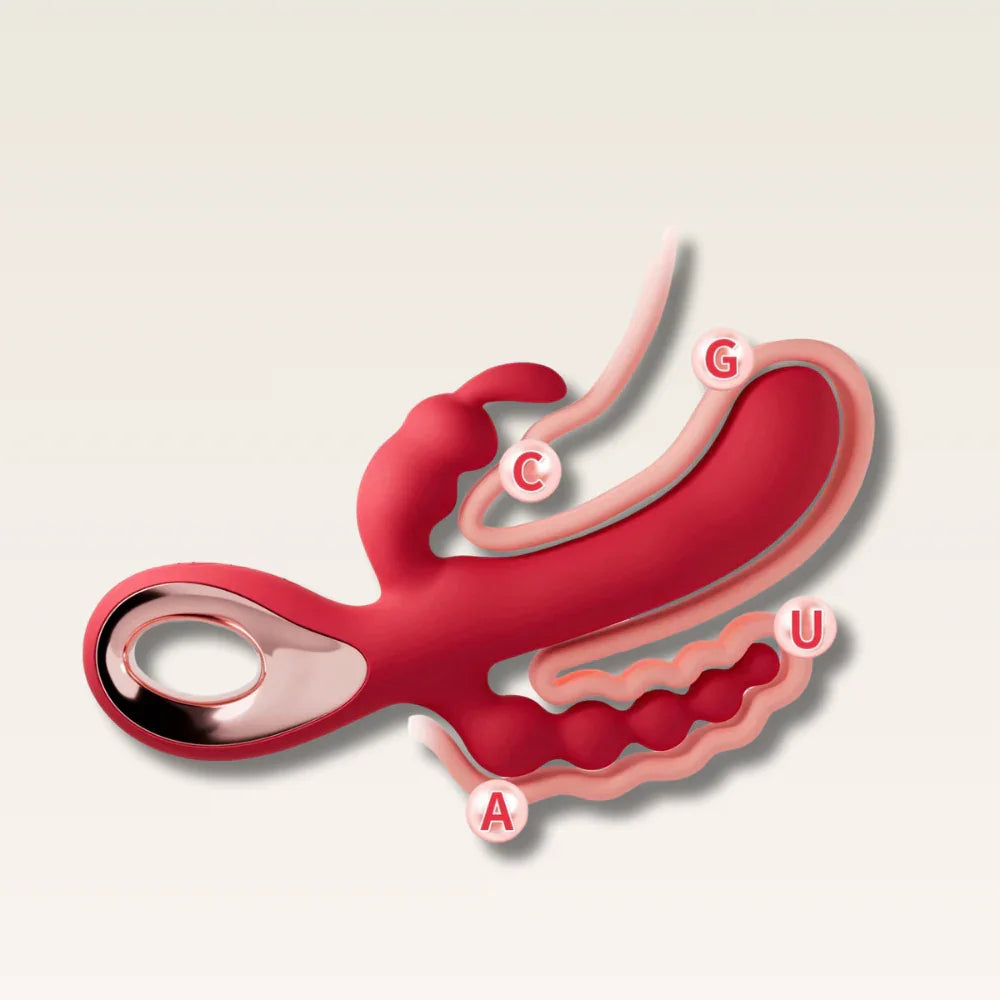 Vibrador Coelho 3 em 1 – Estimulador de Ponto G, Clitóris e Plug Anal - Prazer em TI